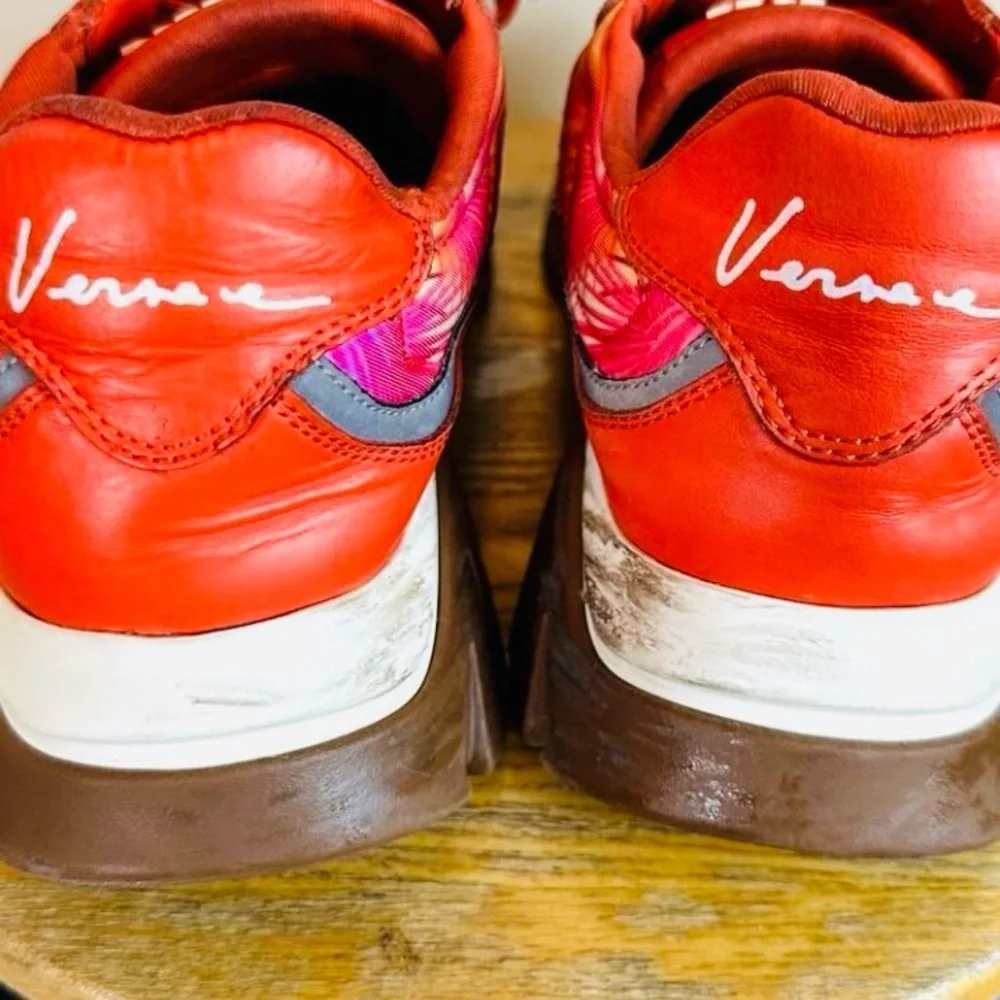 Versace Red and Pink Sneakers - Picture 6 of 8